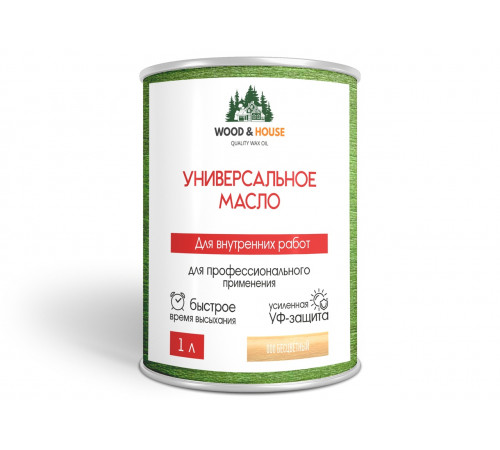 Приобрести ЦВЕТНОЕ УНИВЕРСАЛЬНОЕ МАСЛО WOOD & HOUSE Серия ПРОФИ в Нижнем Новгороде, Нижегородская область
